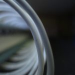 A close-up photograph of binder rings.