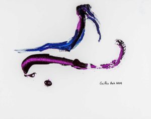 Abstract, colourful brushtrokes.