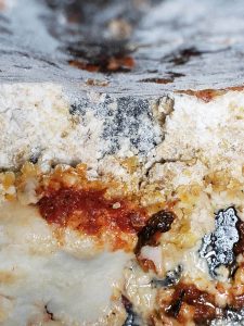 Close-up photograph of oozing mineral deposit